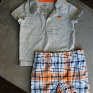 Carter's matching shorts set boys 6M